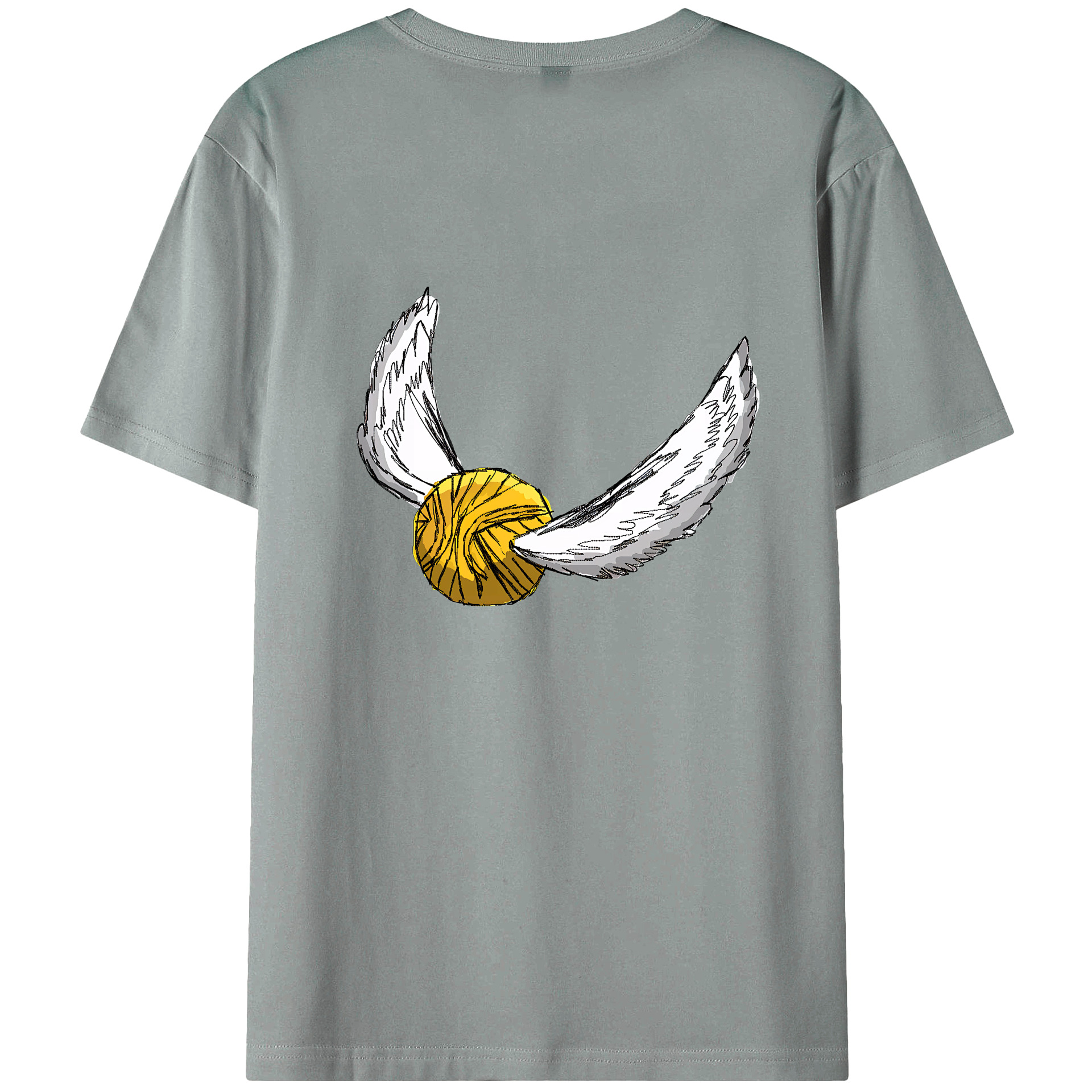 （画像用） Harry Potter ハリー・ポッターシリーズ 綿100％ メンズ半袖Tシャツ（バックプリント） 通気性